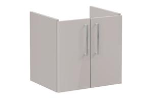 VitrA Root Flat 60cm 2 Door Wall Hung Washbasin Unit - Bright Sahara Beige